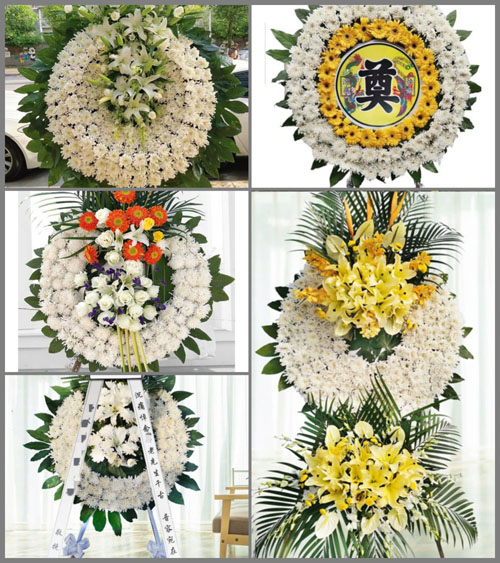 广东江门市恩平市沙湖镇上凯村花圈速递